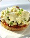 Breakfast Bagel Pizza