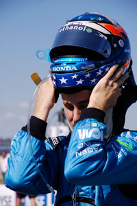 Team Ethanol Driver Ryan Hunter-Reay moments before the start of the 2007 Peak Antifreeze Indy 300 at Chicago