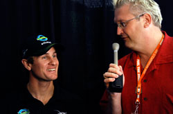 Phillip Wilson of the Indianapolis Star interviews Team Ethanol Driver Ryan Hunter-Reay