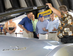 Secretary of Agriculture Mike Johanns visits the Ecojet