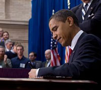Obama stimulus sign