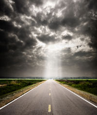 cloudy road