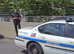 Cop Writing Ticket on Cop Car
