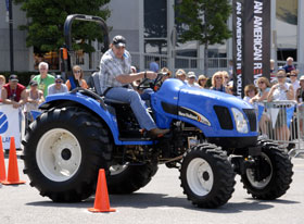 Michael Peterson on Tractor