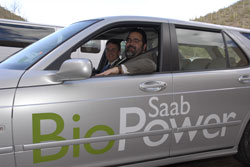 Bob in a Saab