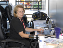 Cindy Working at World Dairy Expo